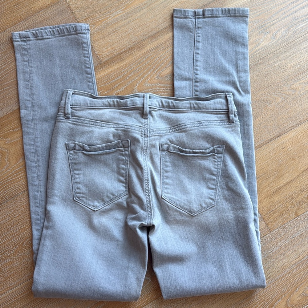 LOFT Ann Taylor 26 / 2 Modern straight slim skinny jeans gray soft